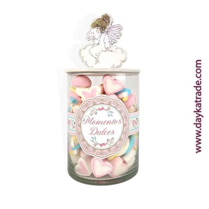 KIT-037 Bote de Chuches con Angelita (Ideal para Comunión o Bautizo)